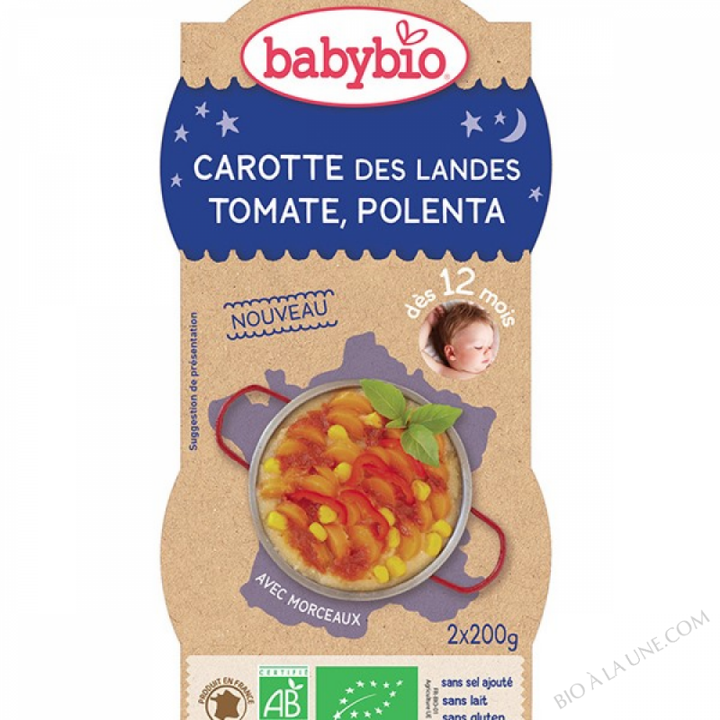 BABYBIO Bol Bonne Nuit Carotte Tomate Polenta Origan
