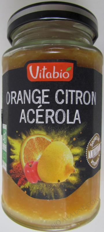 VITABIO Fruits à tartiner Orange Citron Acérola