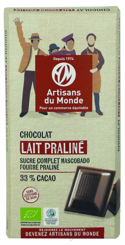 CHOCOLAT AU LAIT PRALINÉ - 100G