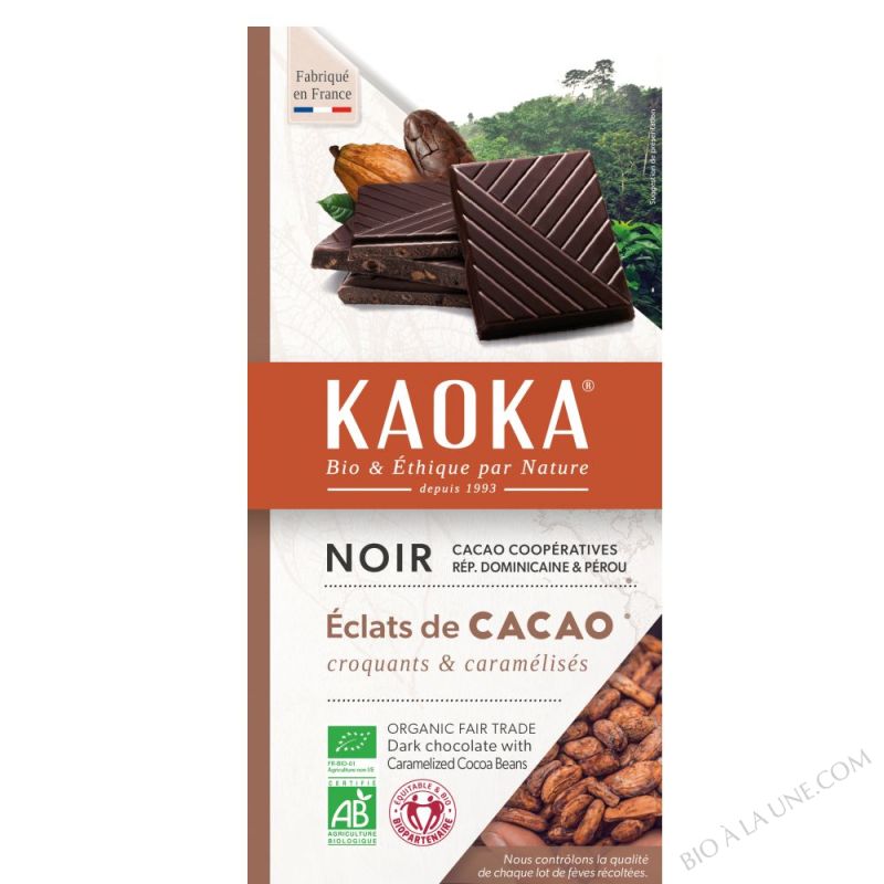 Chocolat noir éclats de cacao