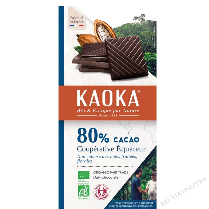 Chocolat noir 80% cacao équateur
