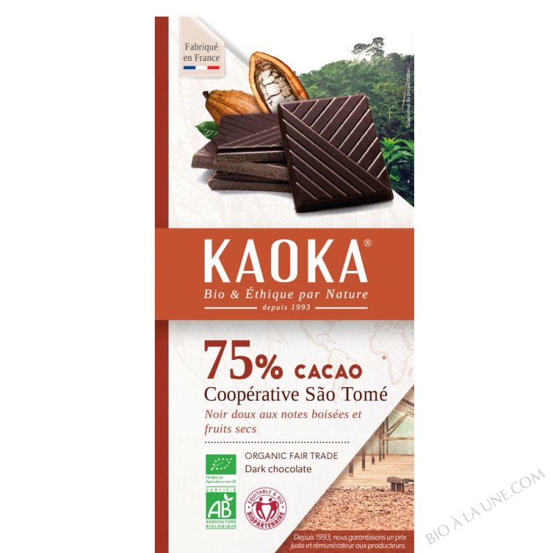 Chocolat noir 75% saotomé