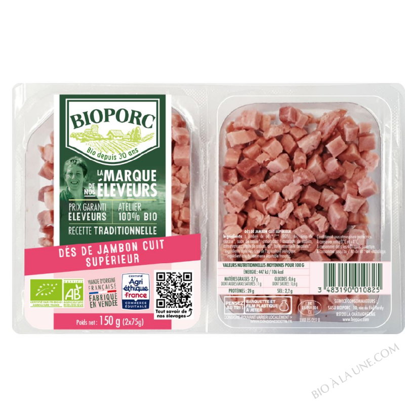 Dés de jambon 2x75g Dés de jambon 2x75g