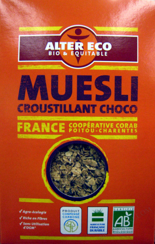 Muesli croustillant choco bio Alter Eco- 375 g