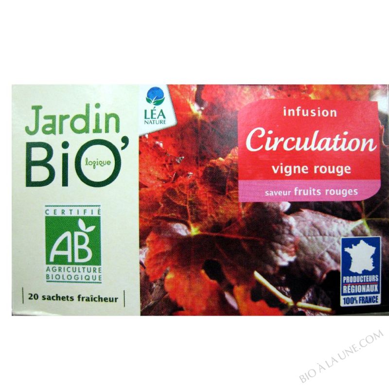 Infusion Circulation vigne rouge Jardin Bio