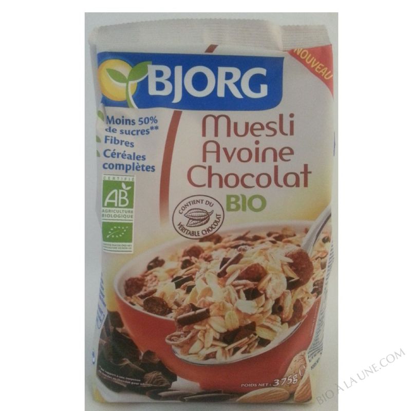 Céréales bio muesli avoine chocolat