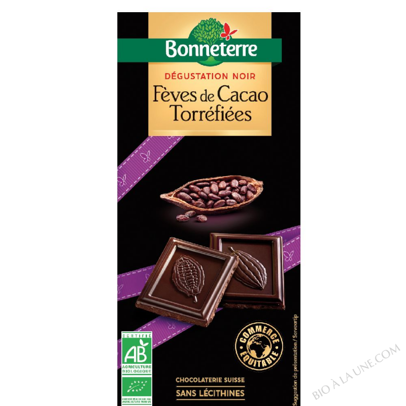 Dégustation Noir Fèves de Cacao Torréfiées