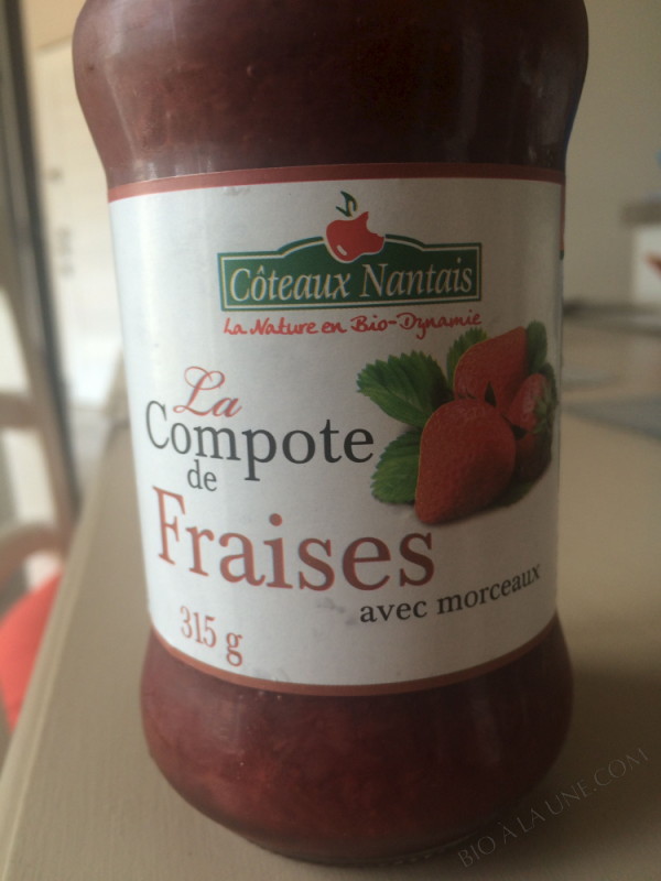La compote de fraises Bio et Demeter 315g La compote de fraises Bio et Demeter 315g
