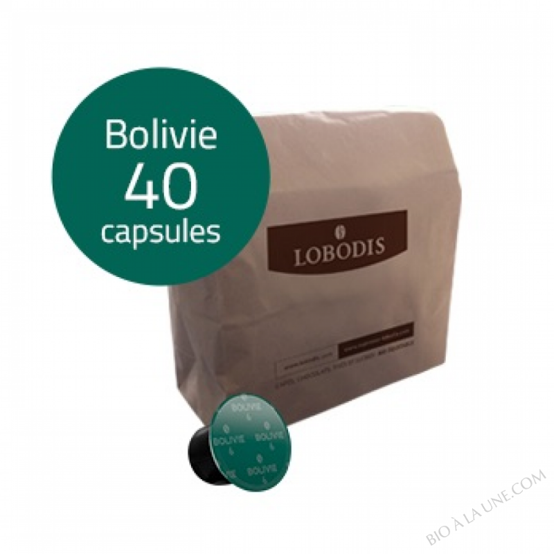 Capsules de café BOLIVIE compatibles Nespresso - Lobodis - 40 capsules