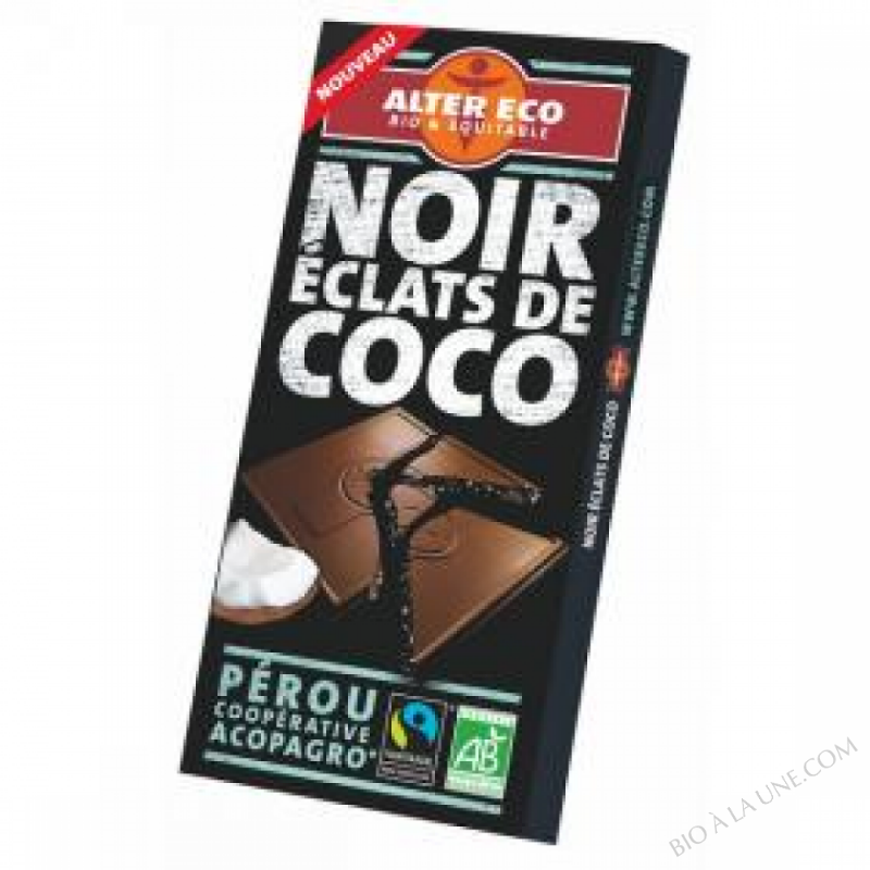 Chocolat Noir à la noix de coco râpee 100g