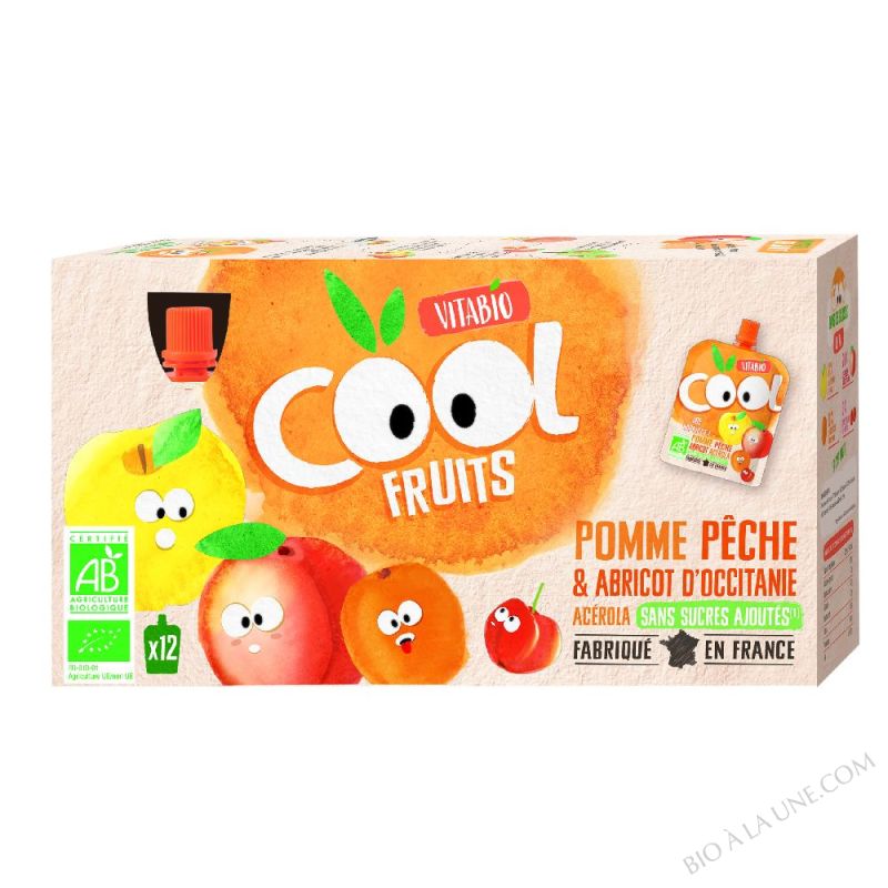 VITABIO Cool Fruits La Pat' Patrouille Pomme PÃªche Abricot
