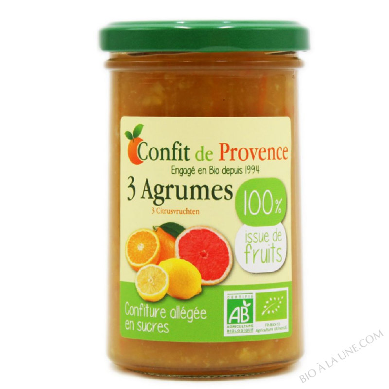 Confiture aux 3 Agrumes 100% issue de fruits