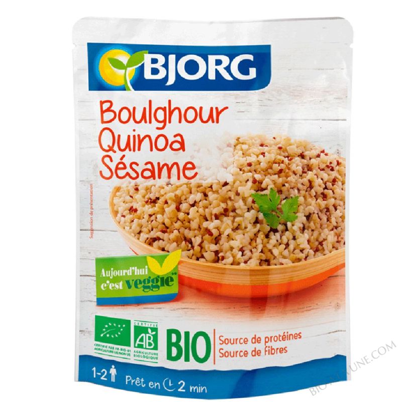 Plat cuisiné boulghour quinoa sésame