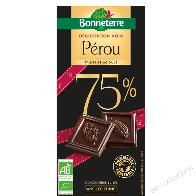Chocolat Noir 75% Pérou