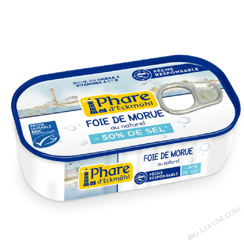 Foie de morue au naturel à teneur réduite en sel Foie de morue au naturel à teneur réduite en sel