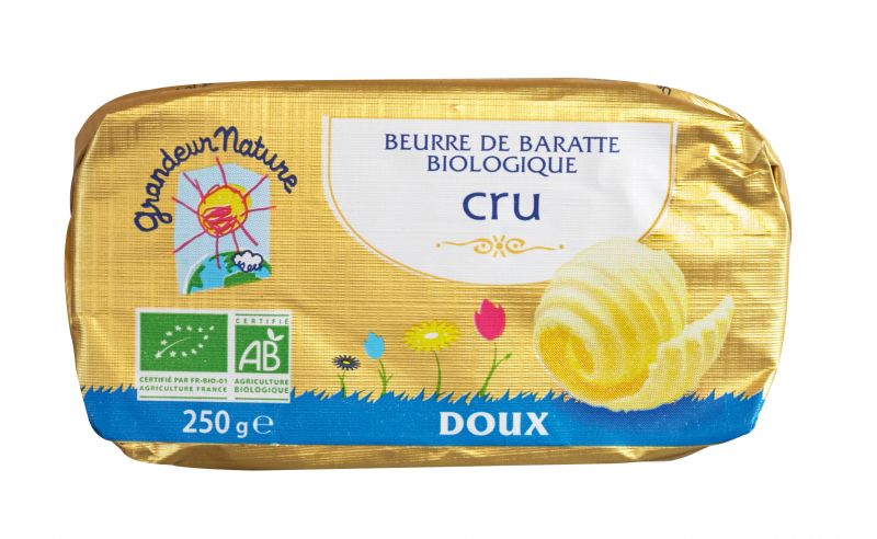 Beurre de baratte cru doux 250g