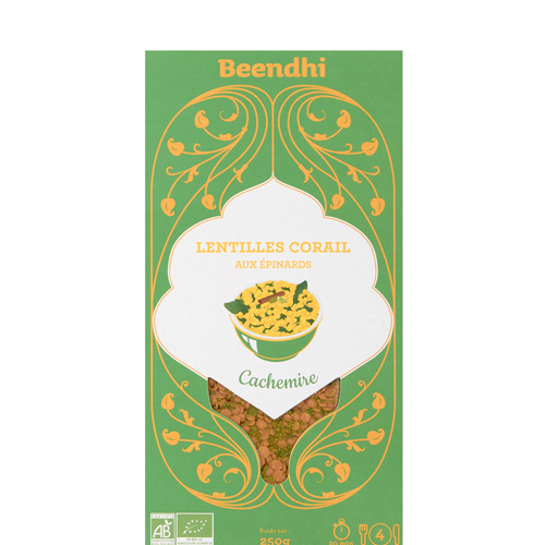 Lentilles Corail aux Épinards - Cachemire