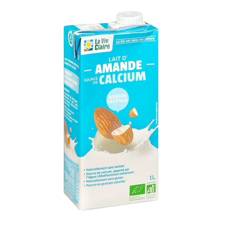 Lait amandes source de calcium bio