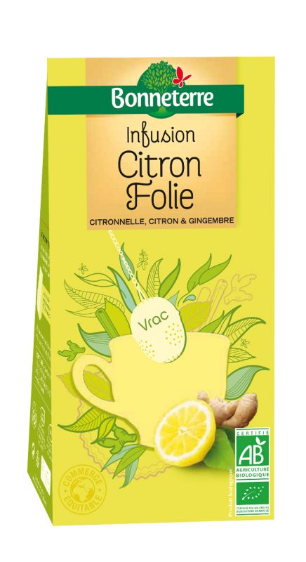 Infusion Citron Folie Bio et Equitable