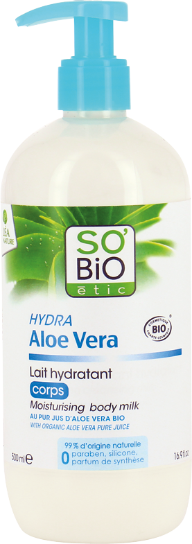 Lait hydratant corps, tous types de peaux, Hydra Aloe Vera bio