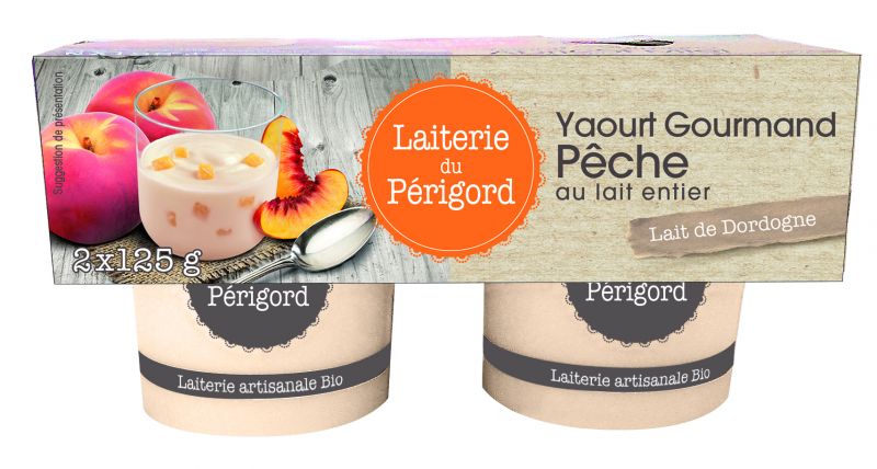 Laiterie du Périgord yaourt gourmand Pêche