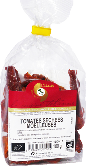 Tomates séchées moelleuses