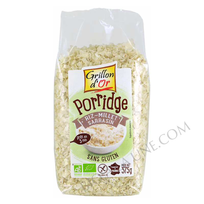 Porridge Riz Millet Sarrasin sans gluten