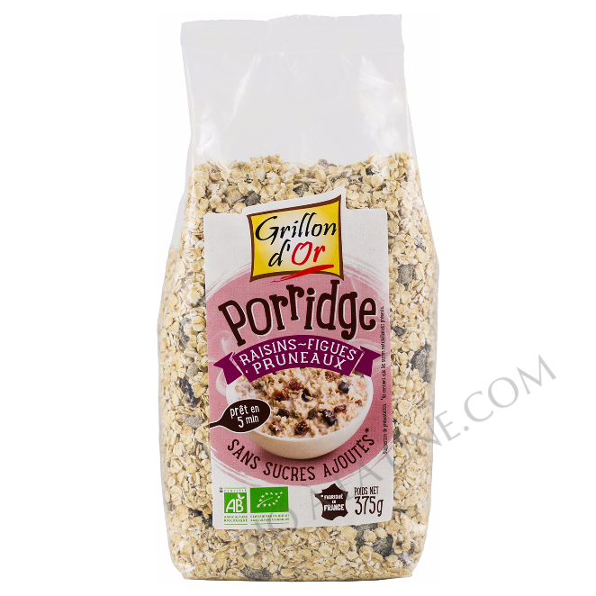 Porridge Raisins Figues et Pruneaux