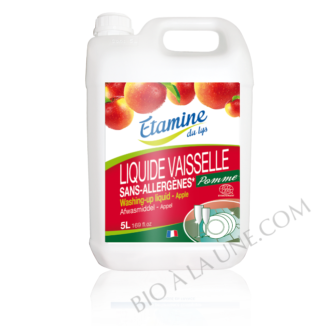 Liquide vaisselle pomme bio 5L Etamine du lys