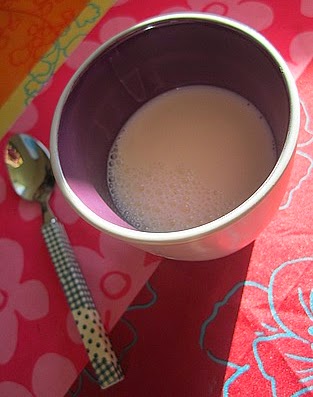 Un chocolat chaud au thé.