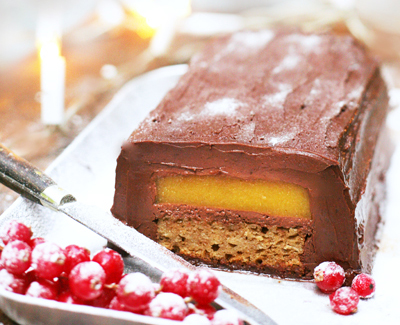 BÛCHE DE NOËL CHOCOLAT MANGUE SOJADE