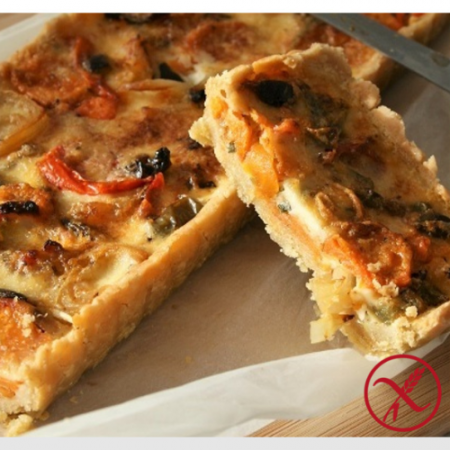 Tarte sans gluten aux légumes rotis