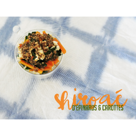 Shiroaé d'épinards et carottes