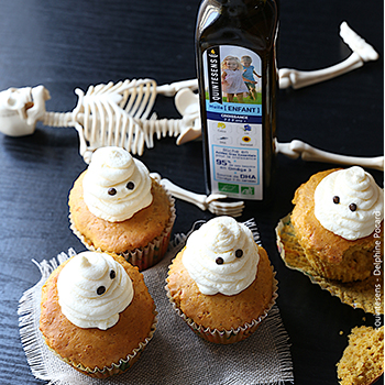 Cupcakes fantômes pour les kids (allégés en sucre)