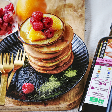 Pancakes au thé matcha