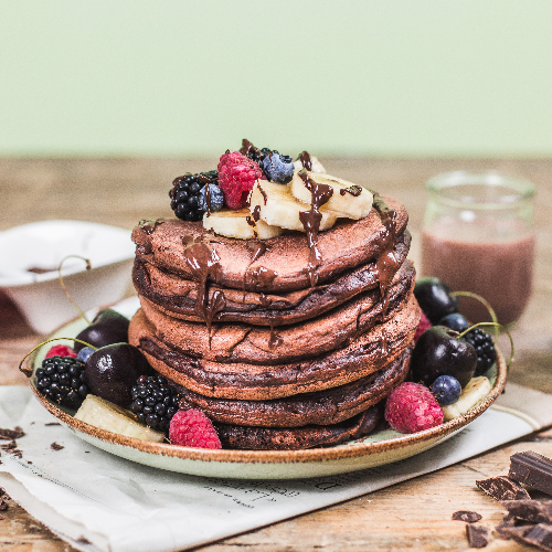 Pancakes tout chocolat Recette bio Bio à la une