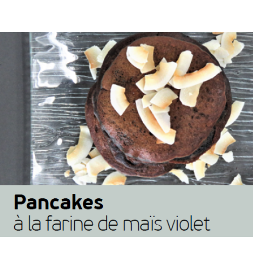 Pancakes à la farine de maïs violet